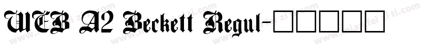 WEB A2 Beckett Regul字体转换